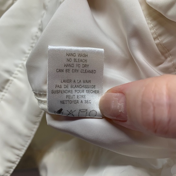 Linea Domani Womens Jacket White Ruched Lightweight Large (KH128) - Picture 6 of 8